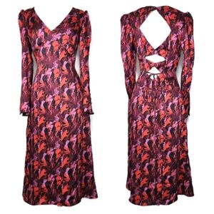 Staud Cut-Out Back Dress in Plum Sirens Size 4